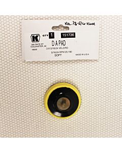 DA Pad 3" Hook & Loop 5/16" Arbor